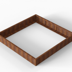 Plantenbak Module+ 210x210x28cm Corten