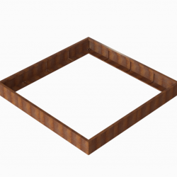 Plantenbak Module+ 240x240x28cm Corten