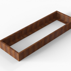 Plantenbak Module+ Corten 270x90x28cm