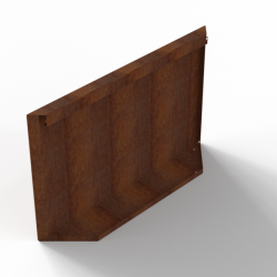 Plantenbak Module+ Kopschot paneel (D) 90x56cm Corten