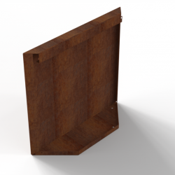Component Module+ Kopschot paneel (D) 60x56cm Corten