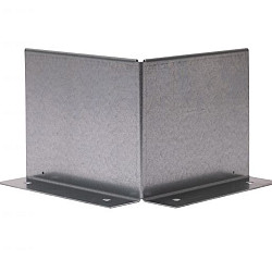 Uitwendige hoek Kantopsluiting Double (flg) 16.5cm Verzinkt