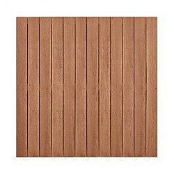 Hardhouten geschaafd Designscherm 28-planks 15 mm recht verticaal, 180x180cm