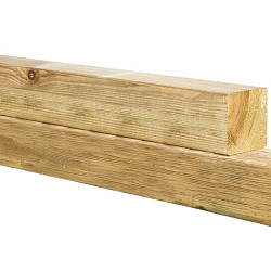 Midden-Europees vuren geschaafde paal 14x14x500cm groen geïmpregneerd