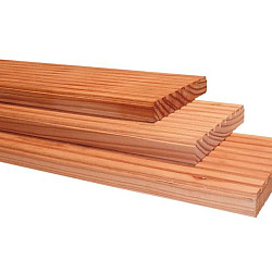 Douglas enkelzijdig geprofileerd dekdeel 2,5x14,5x400cm onbehandeld.