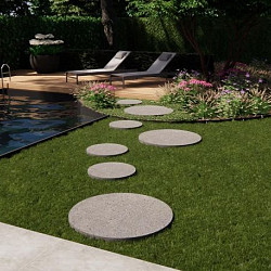 ArtiStone Oud Hollands Staptegel Rond Ø100x7cm Carbon