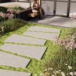 Artistone Oud Hollandse Tegel Trapezium 120x60/30x8cm Roodbruin