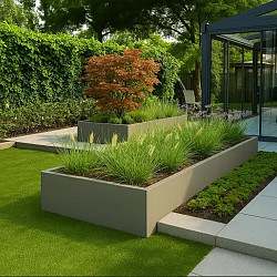 Plantenbak Vlak Taupe 300x210x60cm