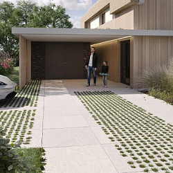 Artistone  Oud Hollands Weave Binnenhoek 100x100x10cm Greige