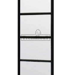 Steel Look raam 844x2200mm zwart module A-04