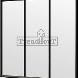 Steel Look raam 2230x2200mm zwart module H-01