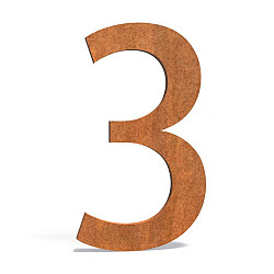 Huisnummer 79x5x120mm Corten 5mm (3 Corten)