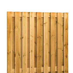 Grenen geschaafd plankenscherm 19-planks 15mm 180x180cm verticaal recht groen geïmpregneerd