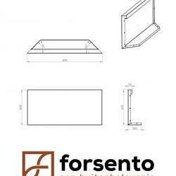 Component Module+ Kopschot paneel (D) 90x42cm Corten