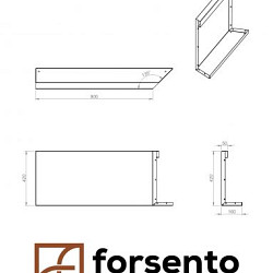 Component Module+ Inwendig hoekpaneel-R (C) 90x42cm Corten