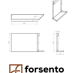 Component Module+ Inwendig hoekpaneel-R (C) 60x42cm Corten