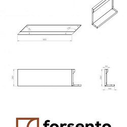 Component Module+ Parallel paneel-R (E) 90x28cm Corten