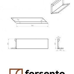 Component Module+ Parallel paneel-L (E) 90x28cm Corten