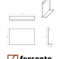 Component Module+ Recht Paneel (A) 90x56cm Corten