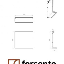 Component Module+ Recht Paneel (A) 60x56cm Corten
