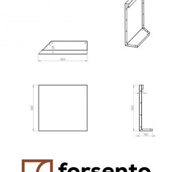 Component Module+ Uitwendig hoekpaneel-Links (B) 60x56cm Corten