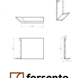 Component Module+ Inwendig hoekpaneel-Links (C) 60x56cm Corten