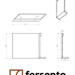 Component Module+ Parallel paneel-R (E) 60x56cm Corten