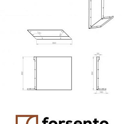 Component Module+ Parallel paneel-L (E) 60x56cm Corten