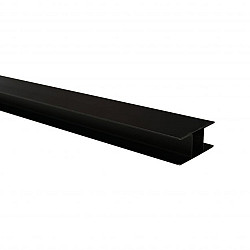 Stalen H-gleufpaal met structuur poedercoating, 4,2 x 9,6 x 300 cm, zwart RAL9005
