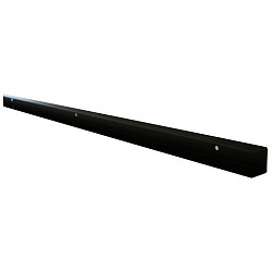 Stalen U-profiel met structuur poedercoating t.b.v. H-gleufpaal, 3,5 x 4 x 220 cm, zwart RAL9005