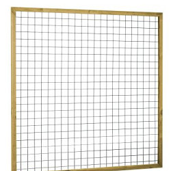 Eco gaastrellis met maas 7,5x7,5cm in grenen Raamwerk 4,5x4,5cm 180x180cm groen geïmpregneerd