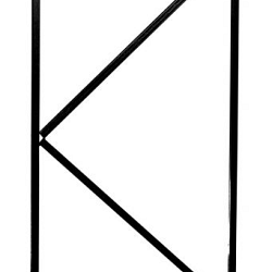 Verstelbaar stalen poortframe 120x155cm zwart gecoat