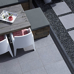 GeoCeramica® 80x80x4cm Impasto Grigio