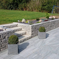 Stapelblok Graniwall Grey Rockface 40x16x8cm