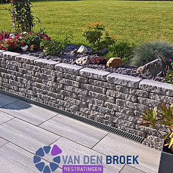 Stapelblok Graniwall Grey Rockface 40x16x8cm