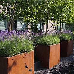 CARREZ met poten 1000x1000x600mm Corten (CAP5.2)