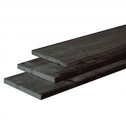 Douglas fijnbezaagde Plank 2,2x20,0x500cm zwart gedompeld.