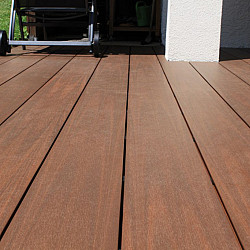 WPC 22,5x138mm FIberdeck Premium | ronde kamer | 2-zijdig | Ipé 300cm