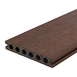 WPC 22,5x138mm FIberdeck Premium | ronde kamer | 2-zijdig | Ipé 300cm
