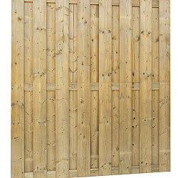 Jumboscherm geschaafd Vuren 18-planks 15mm 180x200cm recht verticaal