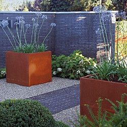 CARREZ met bodem 800x800x800mm Corten (CA6.1)