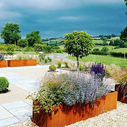 CARREZ met bodem 2000x500x500mm Corten (CA23)