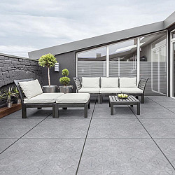 GeoCeramica® 80x80x4cm Impasto Grigio Décor