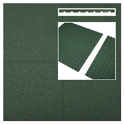 Aslon® SBR rubbertegel 1000x1000x45 mm groen