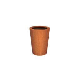CONIC met bodem Ø600x600mm Corten 2mm (CC8.1)
