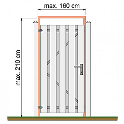Tuindeurkozijn Redvision met aanslaglat max. 160 cm breed