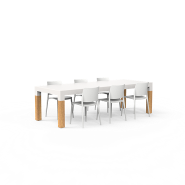 One To Sit Borra Dining Wooden Legs 2600x1000x760mm (TBW260)