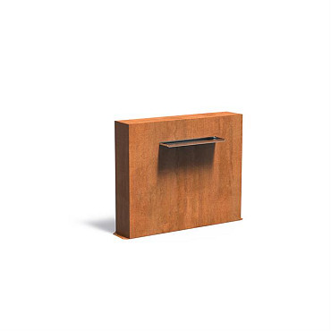 Corten Muur vrijstaand 1200x250x1000 (VCM2.5.600 (incl waterval 600 + pomp))