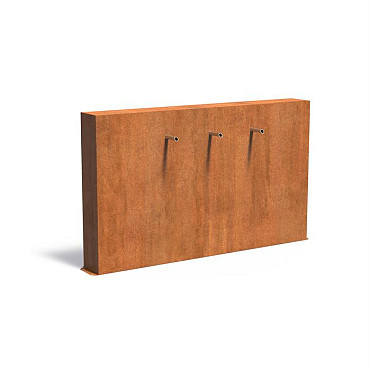 Corten Muur vrijstaand 2000x250x1200 (VCM2.3.3 (incl waterval + pomp))