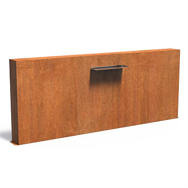 Corten Muur vrijstaand 3000x250x1200 (VCM2.1.600 (incl waterval 600 + pomp))